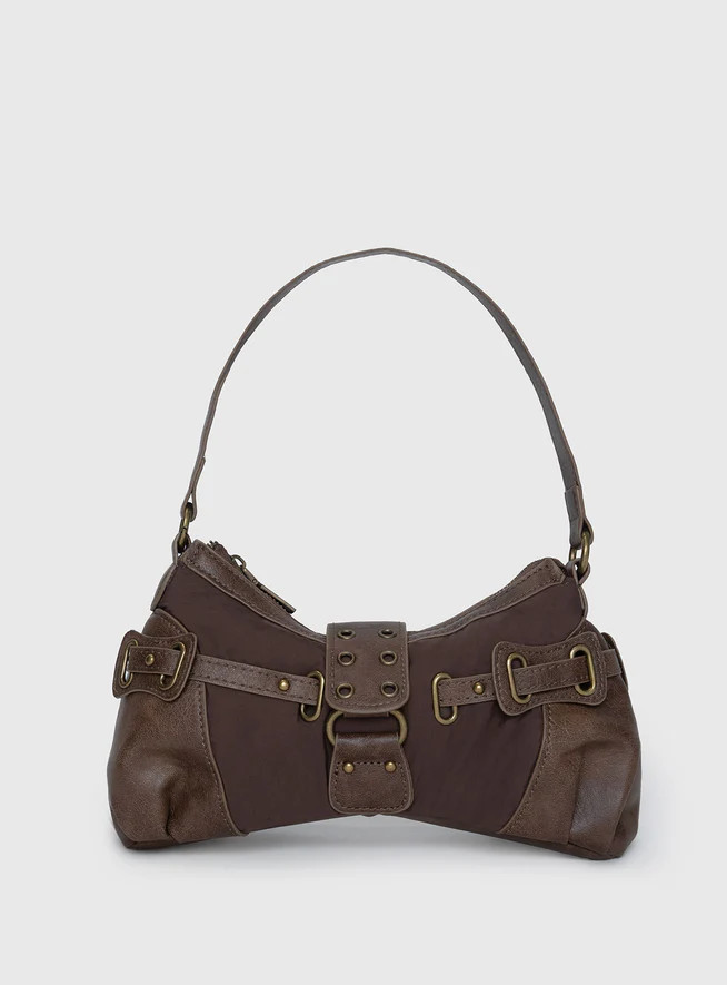 Doyers Street Shoulder Bag Brown | Princess Polly US