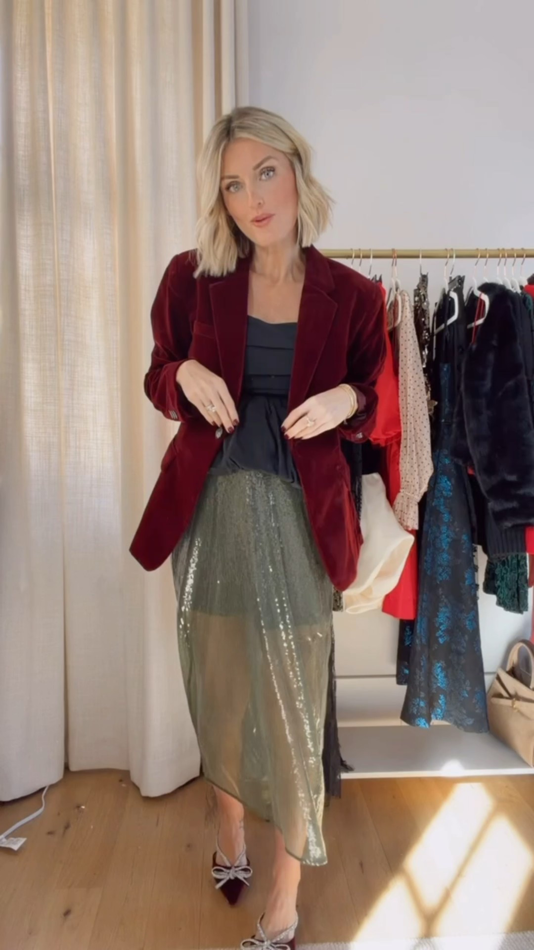 Everyone’s closet needs a velvet blazer for the holiday season! Perfectly paired with a sequin skirt + peplum top for a fun holiday season look. Wearing a M in the skirt and S in the blazer!

Loverly Grey, Holiday Sale Finds, Holiday Looks

#LTKHoliday #LTKSaleAlert #LTKFindsUnder50