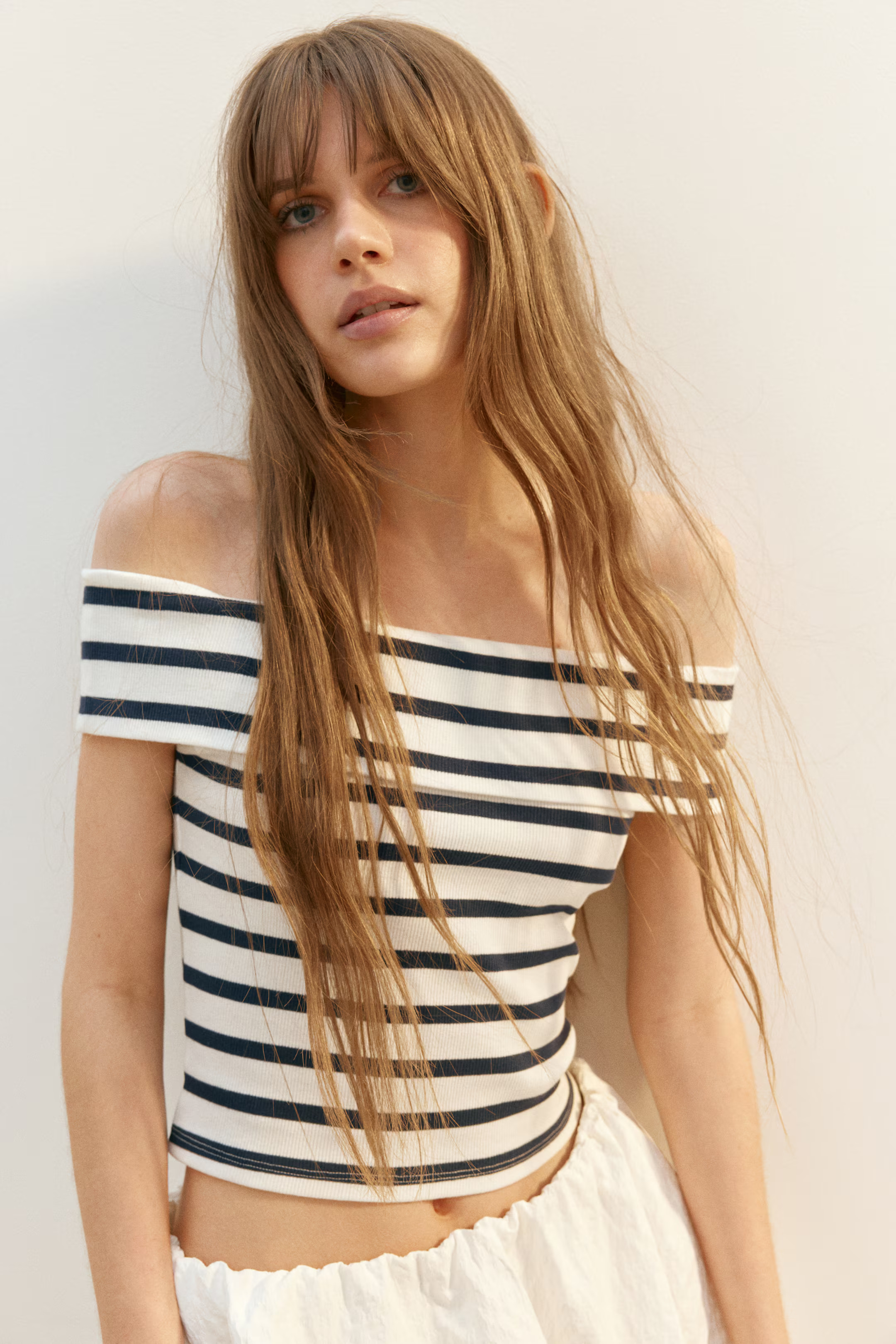 Ribbed off-the-shoulder top | H&M (UK, MY, IN, SG, PH, TW, HK)