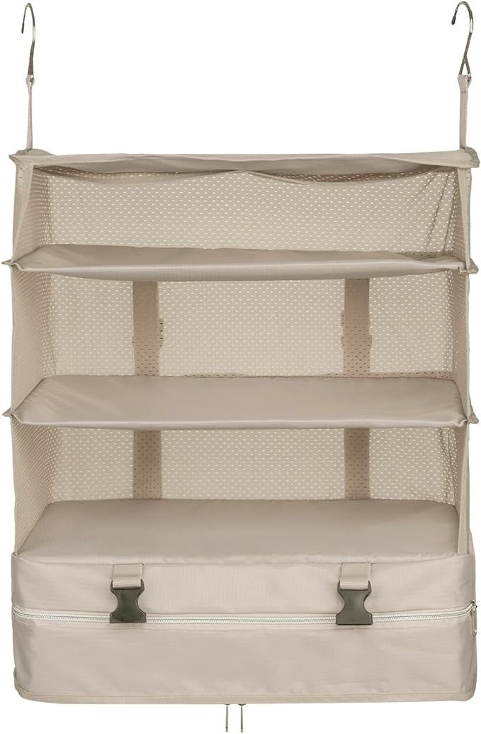 Surblue Hanging Closet Storage Bag Collapsible 3-Shelf Washable Oxford Fabric with 2 Hooks (XL 17... | Amazon (US)