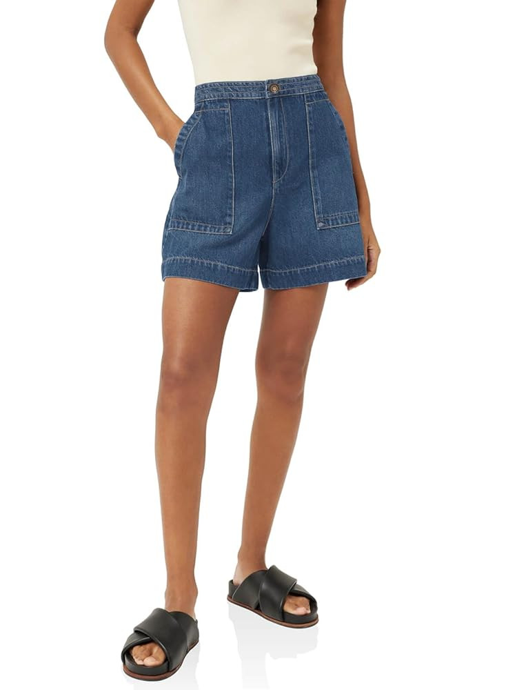 PLNOTME Women's Casual Jean Shorts High Waisted Denim Shorts Wide Leg Summer Shorts with Pockets | Amazon (US)