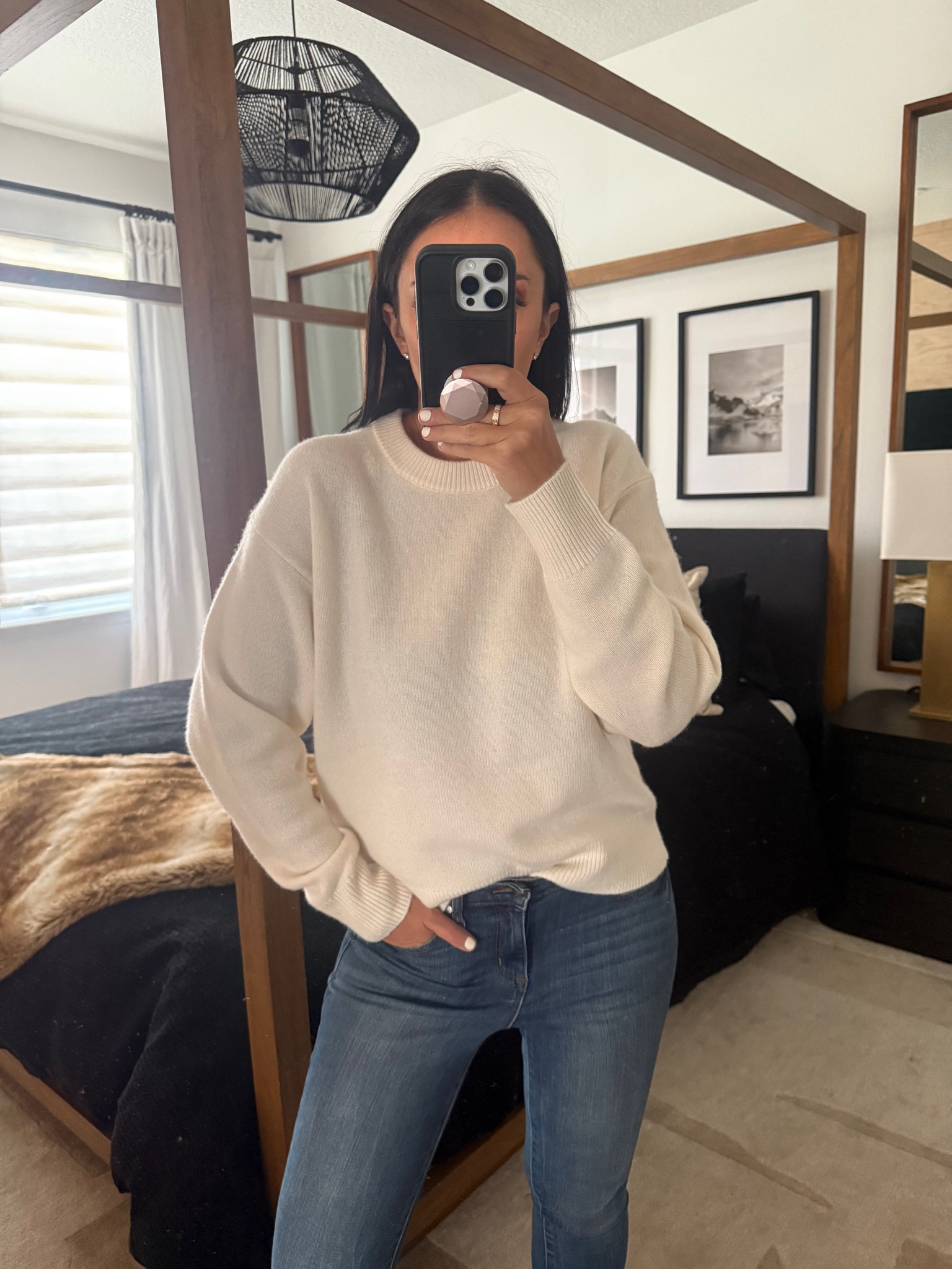 Cashmere Relaxed Crew Sweater. 
