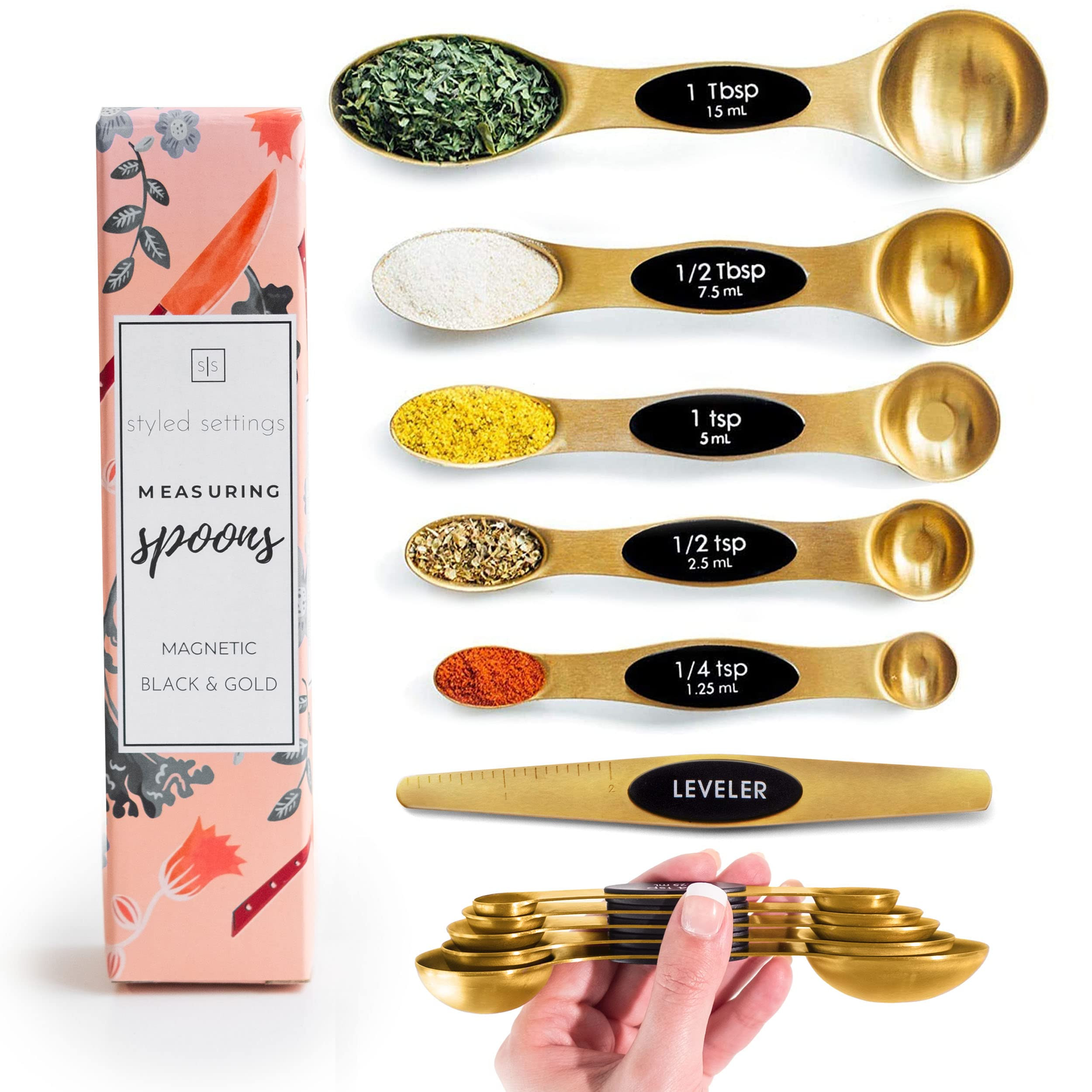 Magnetic Measuring Spoons Set - Stainless Steel Measuring Spoons - Magnetic Measuring Spoon Set, ... | Amazon (CA)