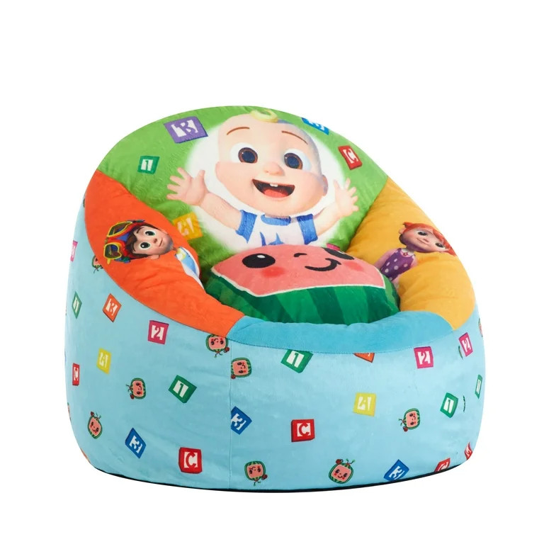 Cocomelon Blue Polyester Toddler Round Bean Bag Chair for Children's Room Décor | Walmart (US)