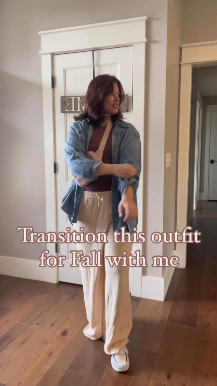 Fall transitional outfit, fall outfit, bodysuit, Shacket, sneakers, belt bag

#LTKVideo #LTKMidsize #LTKFindsUnder100