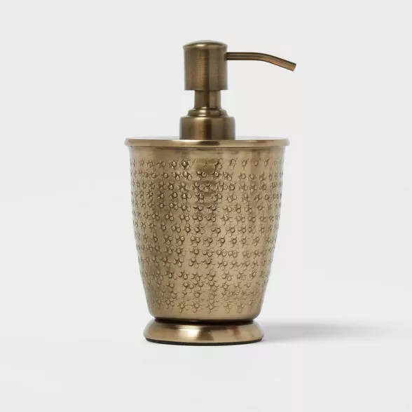 Hammered Metal Soap Pump Brass - Threshold™ | Target