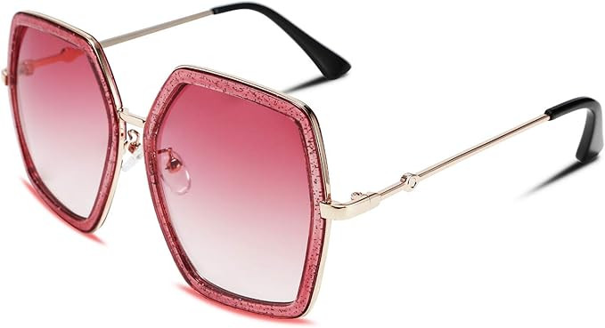 FEISEDY Women Large Hexagon Inspired Sunglasses Fashion Irregular Design Style Geometric B2503 | Amazon (US)