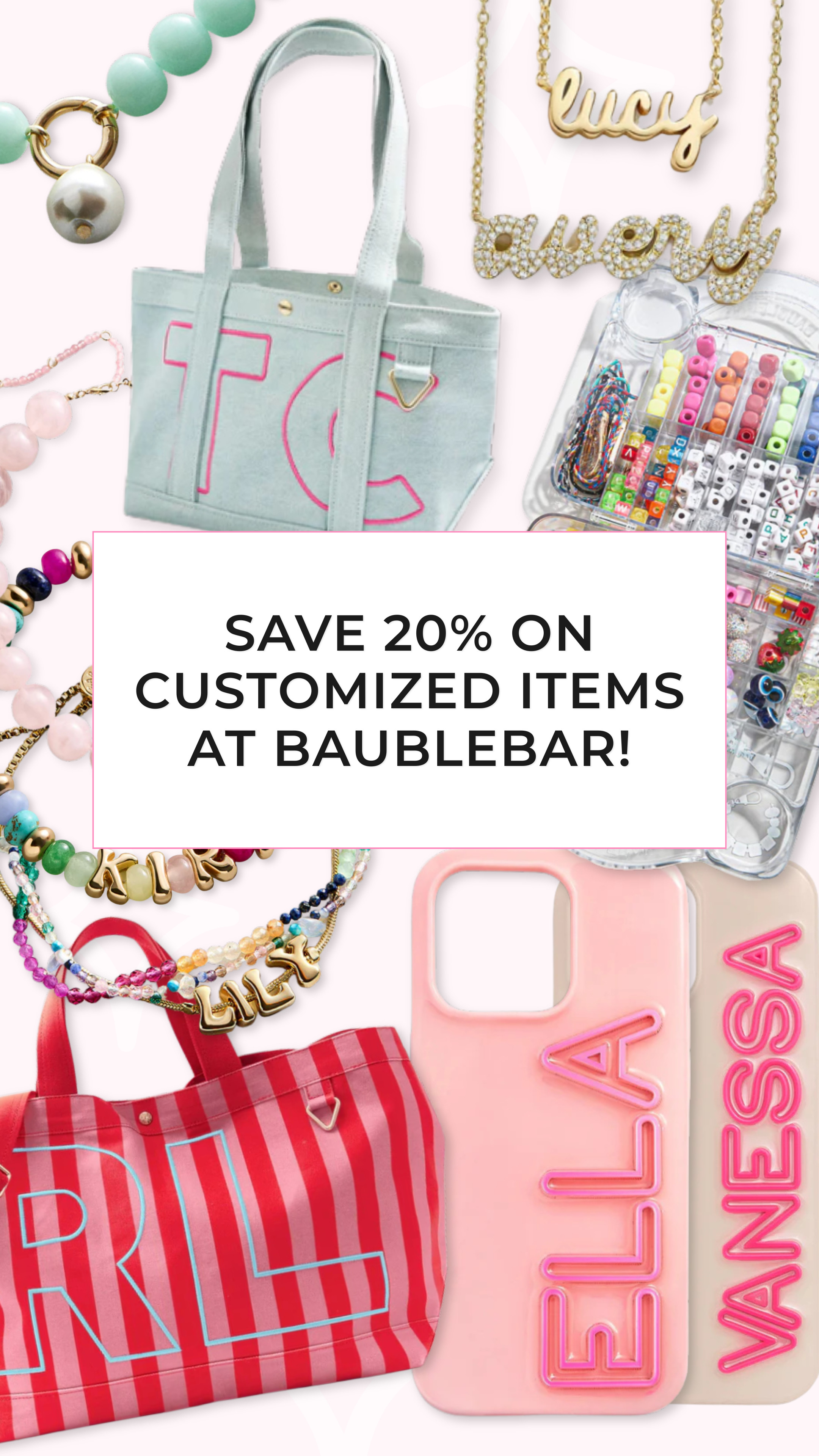 Make your favorite Baublebar pieces uniquely yours with 20% off customizations 💖 

 #LTKSaleAlert #LTKKids