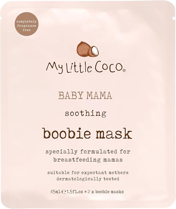 My Little Coco BABY MAMA Soothing Boobie Mask, 42ml | 2 Hydrating Masks with Coconut Oil & Rosehi... | Amazon (UK)