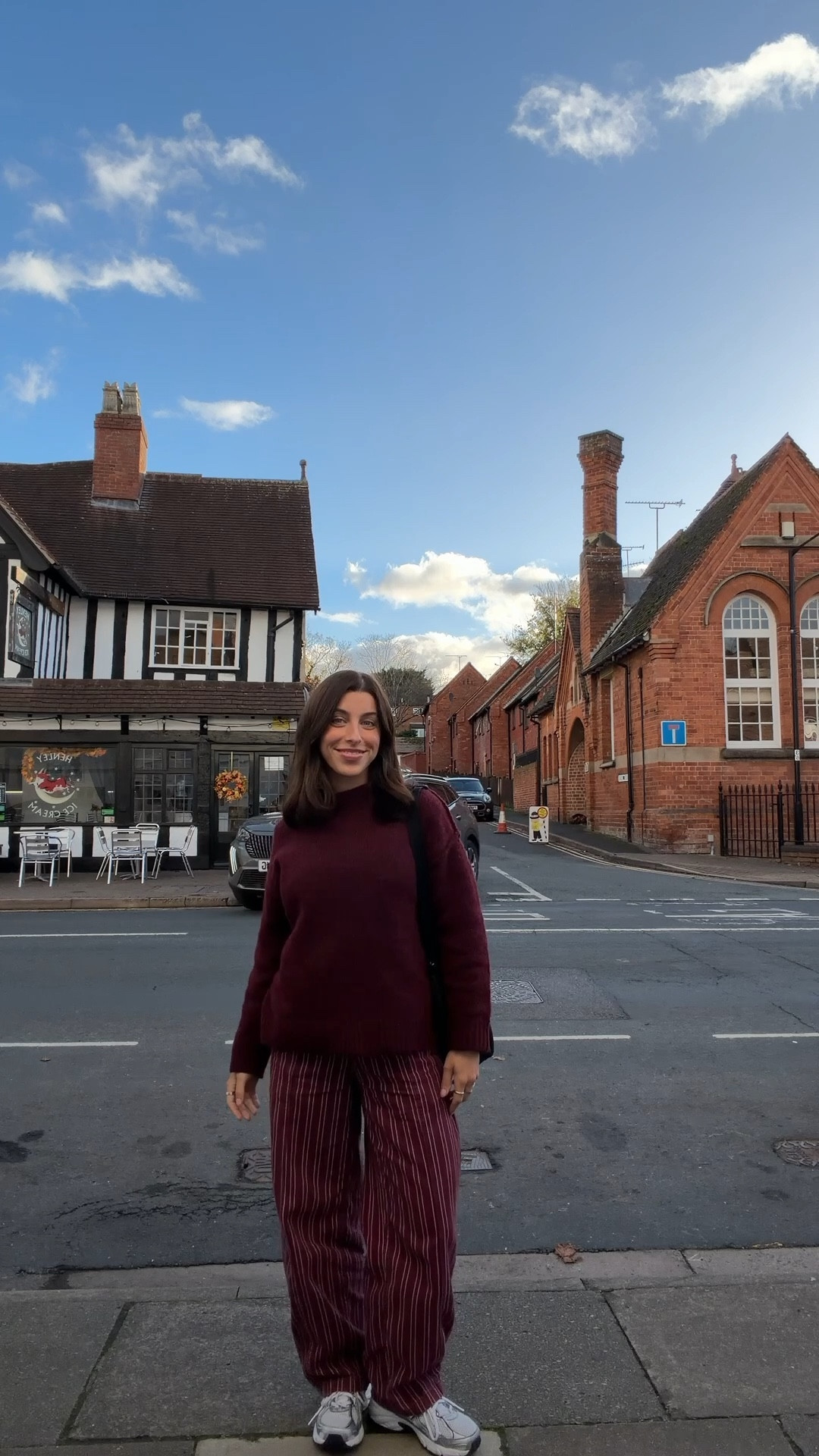 Autumn outfit, burgundy, stripe, monochrome, pink, autumnal, transitional, easy outfit, simple, style, petite, knitwear, barrel jeans, new balance, asos, Tesco, f&f, f and f

#LTKautumn #LTKuk #LTKpetite