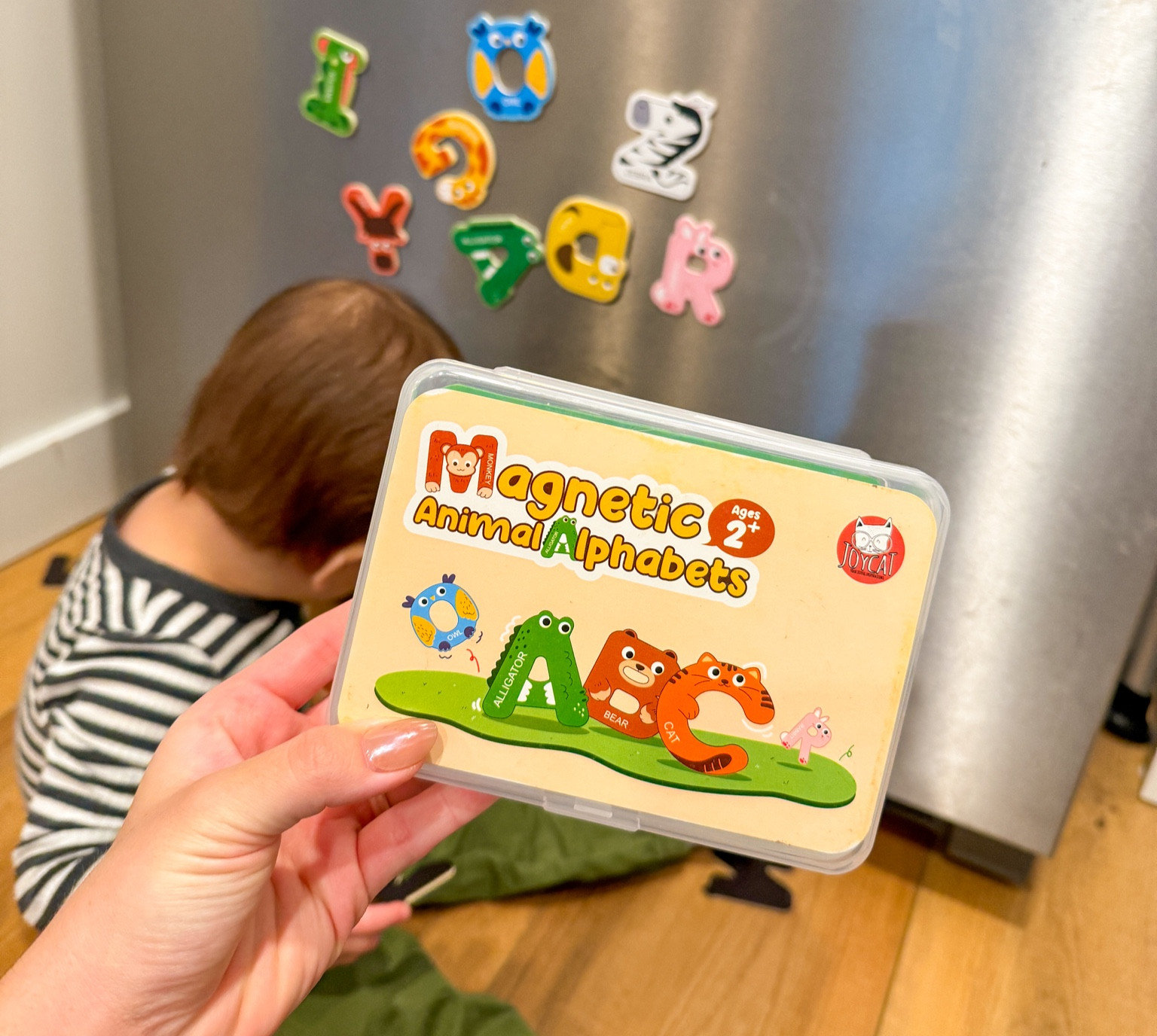 Magnet alphabet tiles for the fridge - easy toddler activity!

#LTKbaby #LTKkids