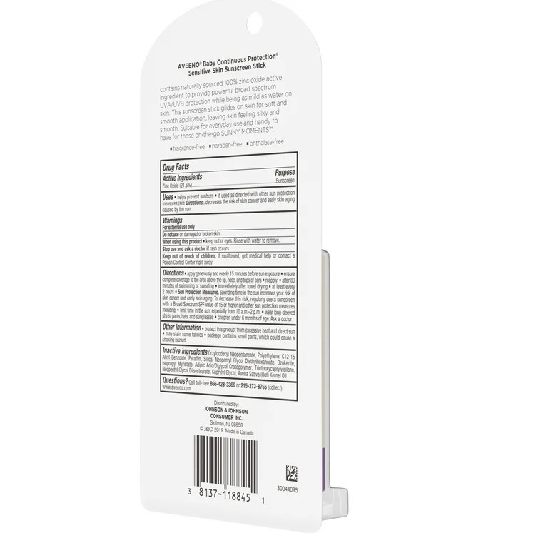 Aveeno Baby Sensitive Skin SPF 50 Mineral Sunscreen Stick, 0.47 oz - Walmart.com | Walmart (US)