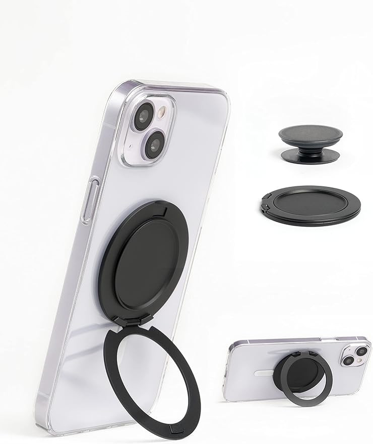 Ganinno R Stand Phone Grip Magnetic Base for iPhone 12 13 14 Series,Magnetic Desk Phone Stand, Co... | Amazon (US)