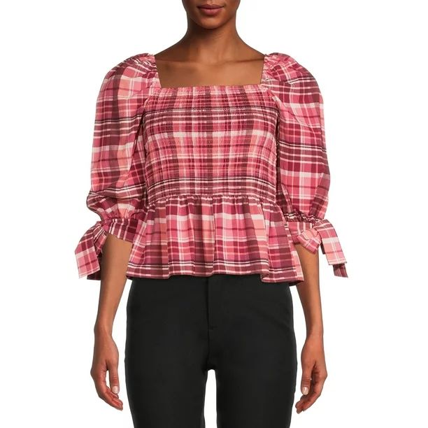 Time and Tru Women's Puff Sleeve Top | Walmart (US)