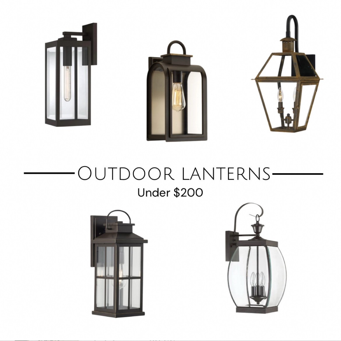 Beautiful outdoor lighting on a budget! So many gorgeous options for a fraction of the price. 


#homedecor #lighting #homelighting #lanterns

#LTKHome