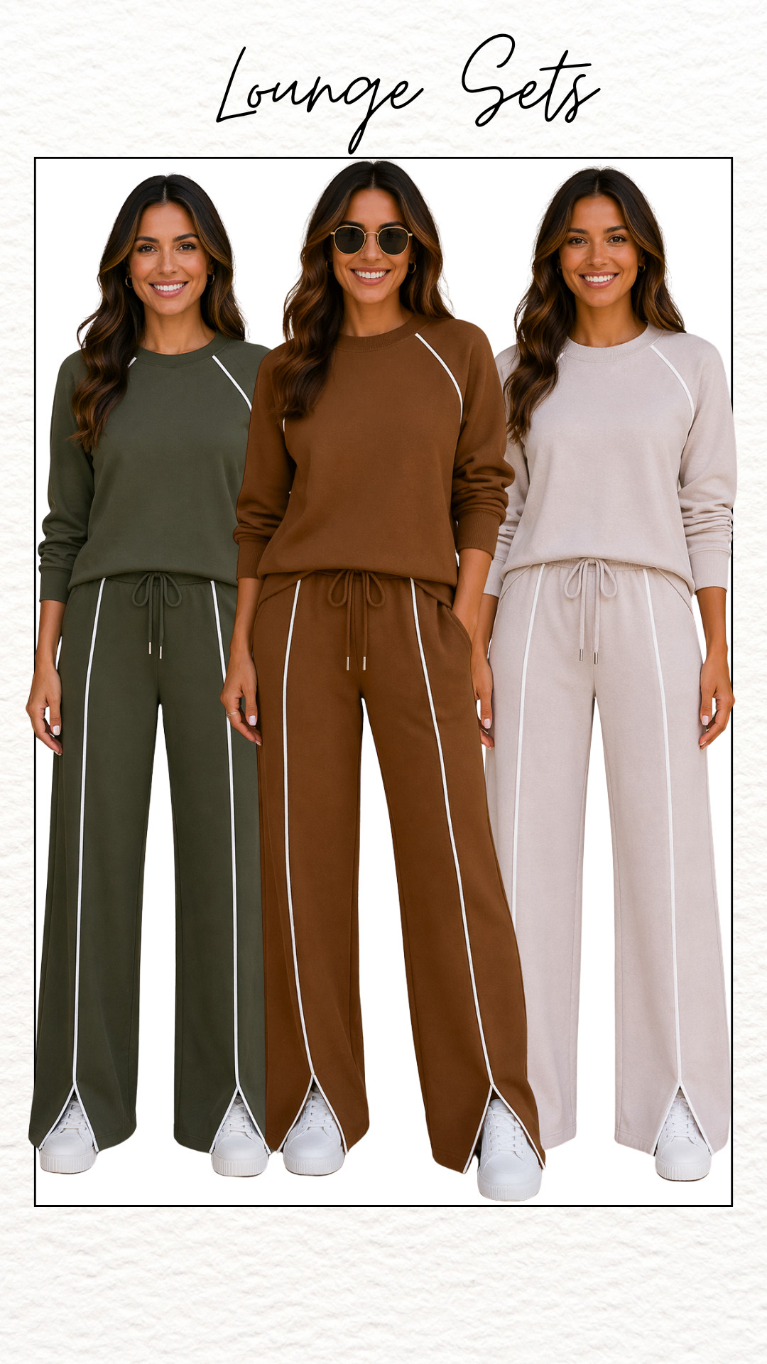 Stay cozy and polished in these Amazon lounge sets 🤍✨ Soft matching sets like these make getting dressed easy while still looking put together. Perfect for travel days, errands, coffee runs, work-from-home comfort, or relaxing weekends, they pair effortlessly with sneakers or slides for a clean everyday look. Neutral tones and relaxed fits make them timeless staples you’ll wear on repeat. #LoungeSets #AmazonFashion #AmazonFinds #MatchingSet #CozyStyle #CasualChic #TravelOutfit #NeutralStyle #EverydayFashion #ComfyAndCute #WomensFashion #WeekendStyle #AirportOutfit #EffortlessStyle #ClosetStaples
 

 #LTKSaleAlert