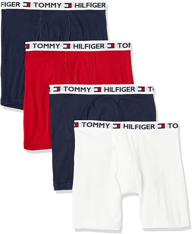 Tommy Hilfiger Men's Underwear Cotton Classics 4-Pack Boxer Brief-Amazon Exclusive | Amazon (US)