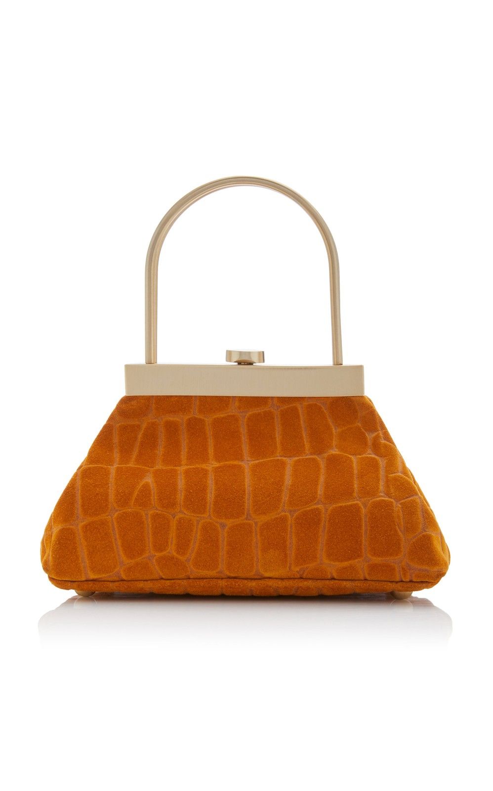 Estelle Mini Croc-Embossed Leather Top Handle Bag | Moda Operandi Global