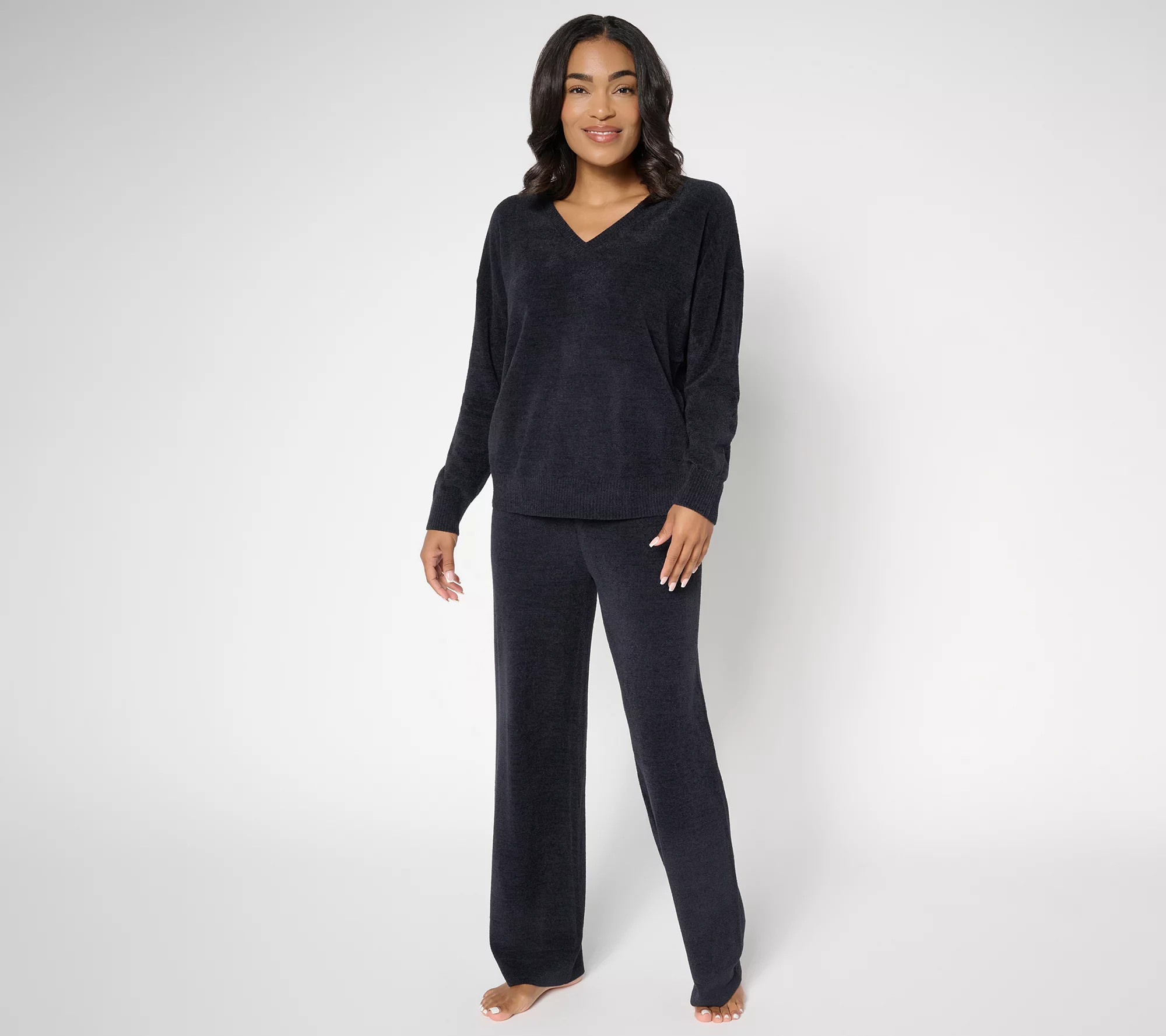 Barefoot Dreams Reg. CozyChic Ultra Lite Pullover & Wide Leg Pant Set - QVC.com | QVC