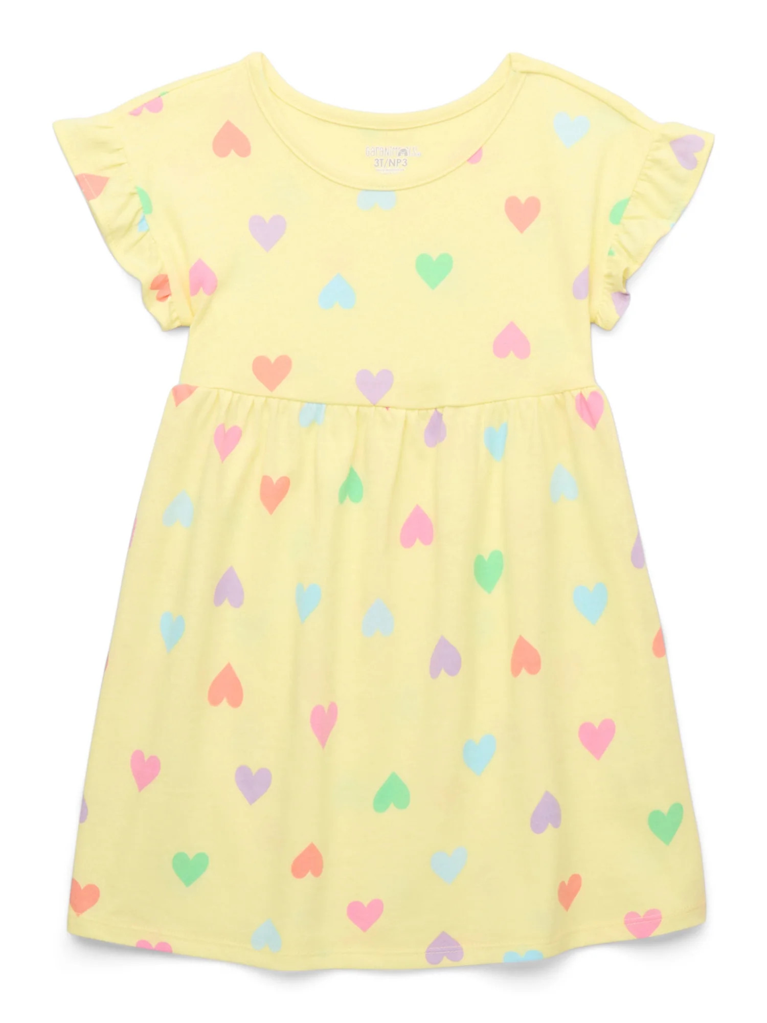 Garanimals Toddler Girl Print Dress with Short Ruffle Sleeves, Sizes 12M-5T | Walmart (US)