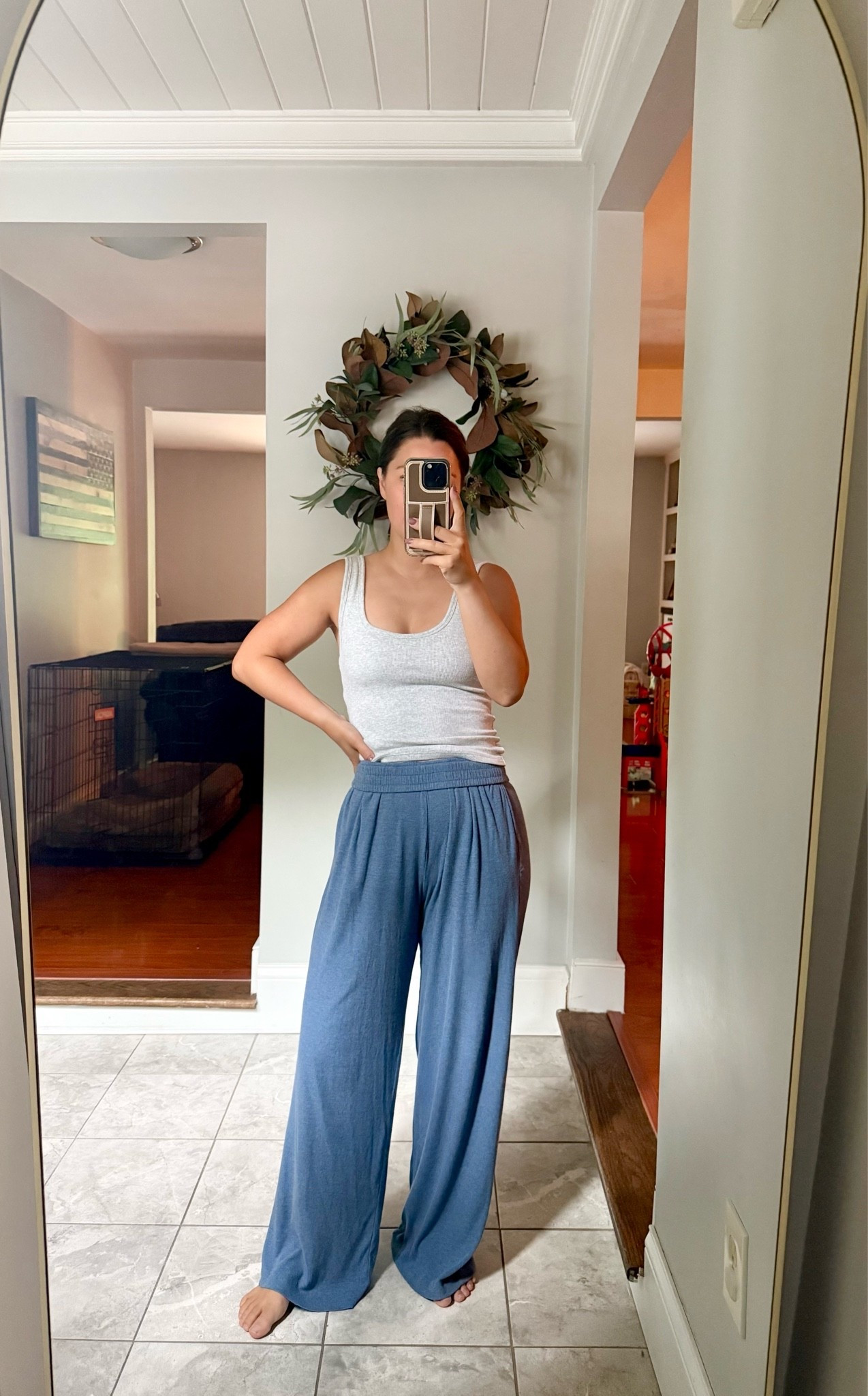 These lounge pants are great for summer, nice and light for lounging around the house! Wearing size xxs short pants, xs bra free tank. For reference I am: 5ft, 118lbs.

@abercrombie 
#abercrombiepartner

#LTKPetite #LTKSaleAlert #LTKSeasonal