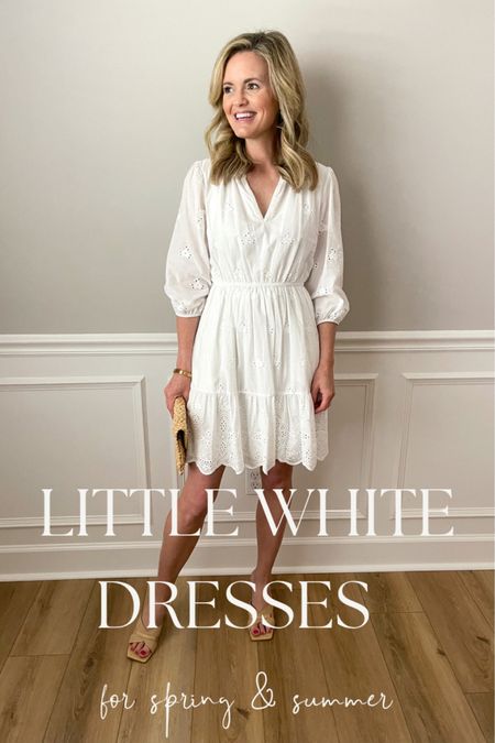 4 little white dresses I’m loving in the newest reel on Ig! 

#LTKSeasonal #LTKstyletip #LTKunder100