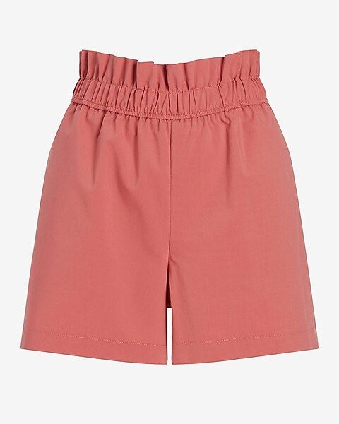 Super High Waisted Pull On Paperbag Shorts | Express