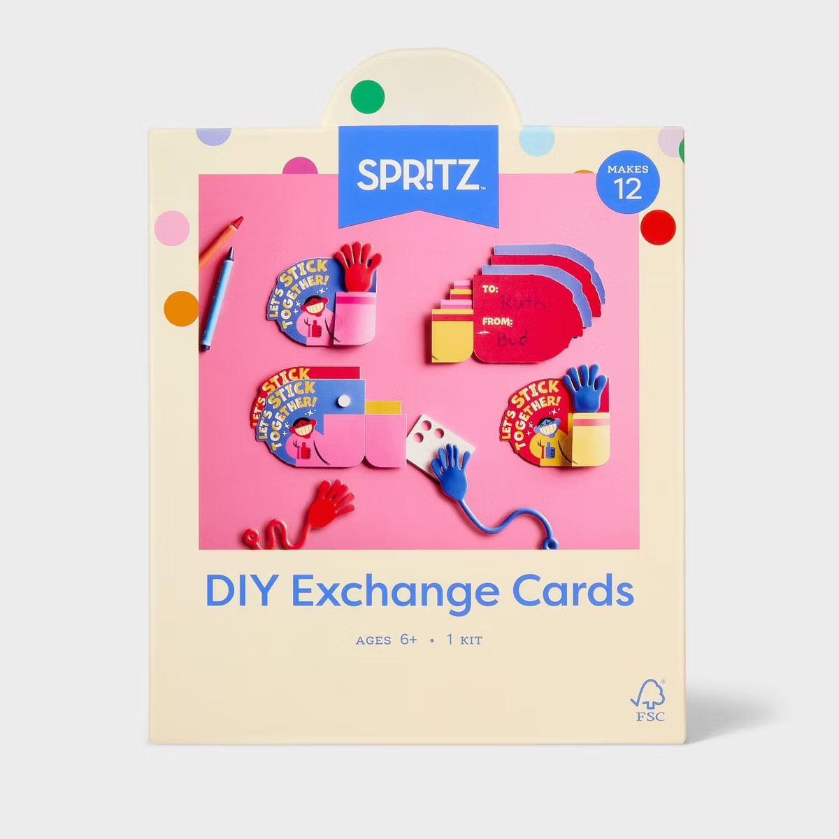 Valentine's Day High Five Sticky Hands Premium Exchange Cards - Spritz™ | Target