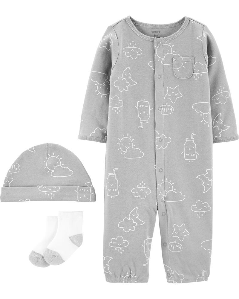 3-Piece Take-Me-Home Converter Gown Set | Carter's