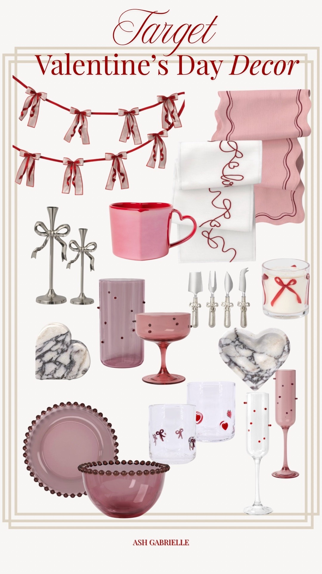 The cutest Valentine’s Day decor released at Target this month ! The Threshold collection has some of my favorite pieces including table runners, icon glasses, marble decor, candle holders and the cutest glassware 

#LTKHome #LTKFindsUnder50 #LTKSeasonal
