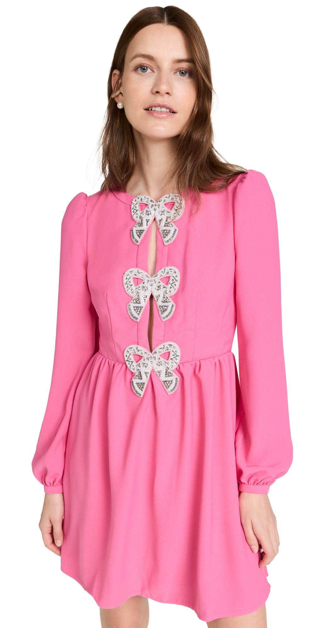 Saloni Camille Bows Mini Dress | Shopbop