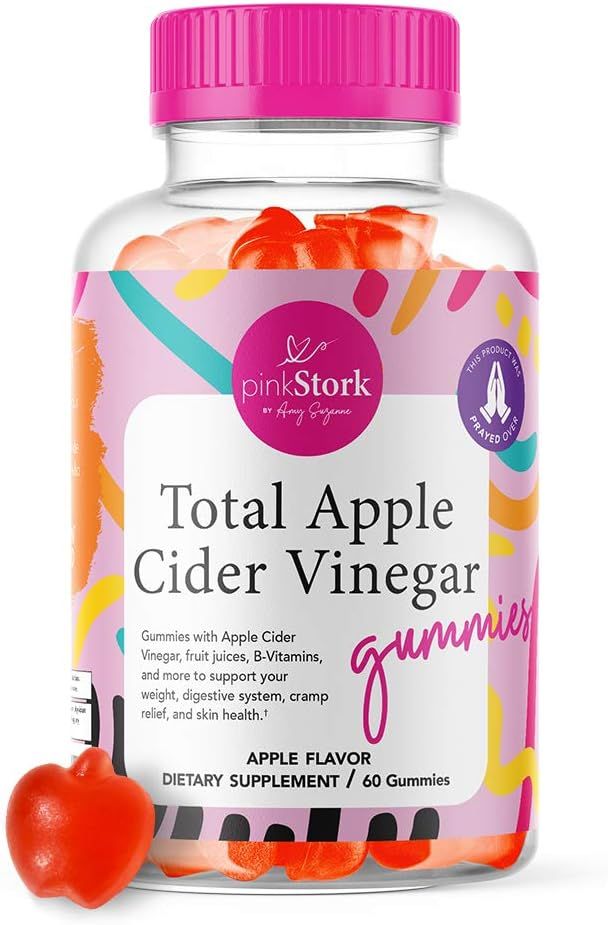 Pink Stork Total Apple Cider Vinegar Gummies: ACV Gummy Vitamins for Immunity, Detox, Weight Loss... | Amazon (US)