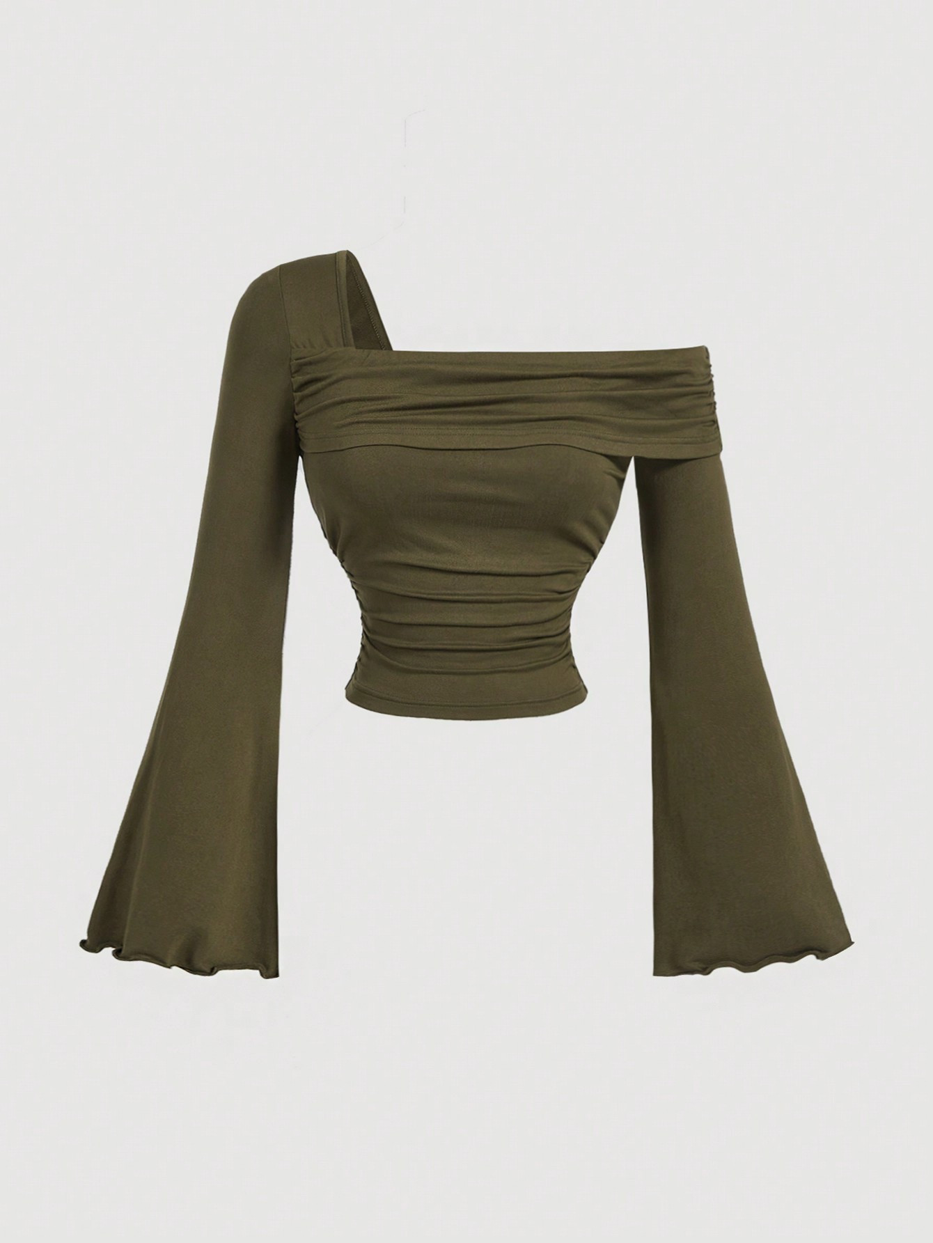 SHEIN MOD Plus Size Women Asymmetrical Collar T-Shirt, Vintage Style | SHEIN