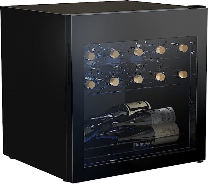 Honeywell 14 Bottle Compressor Wine Cooler Refrigerator, Compact Wine Cellar For Red, White, Cham... | Amazon (US)