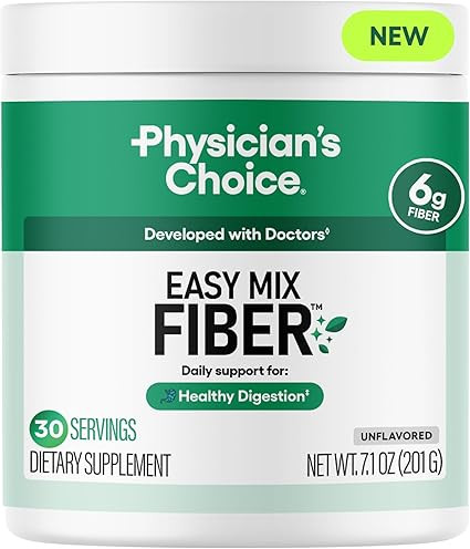 Physician's CHOICE Easy Mix Fiber for Digestive Health & Regularity - No Grit, Sugar Free, & Tast... | Amazon (US)