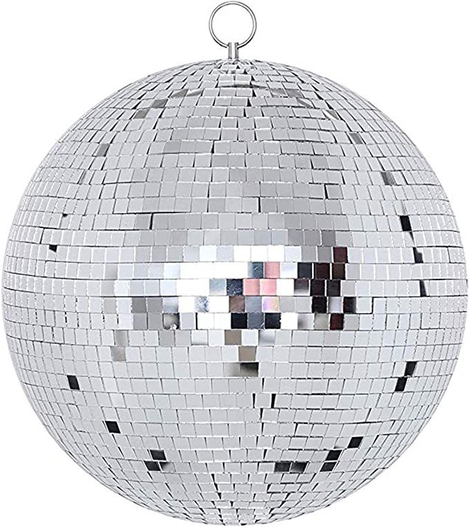 Amazon.com: NuLink 12" Disco Light Mirror Ball with Hanging Ring : Musical Instruments | Amazon (US)