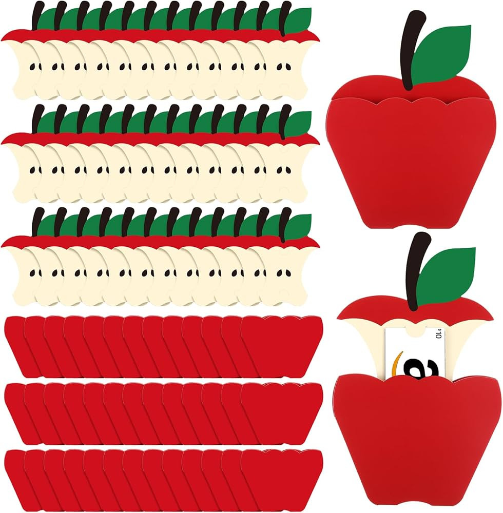 36 Pcs Back to School Teacher Gifts Cards Holders First Day of School Cards Sleeves for Teacher A... | Amazon (US)