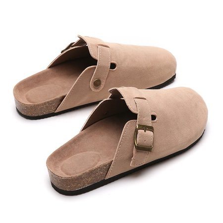 Boston Suede Clogs for Women Men Dupes Unisex Arizona Delano Slip-on Potato Shoes Footbed Cork Clogs | Walmart (US)