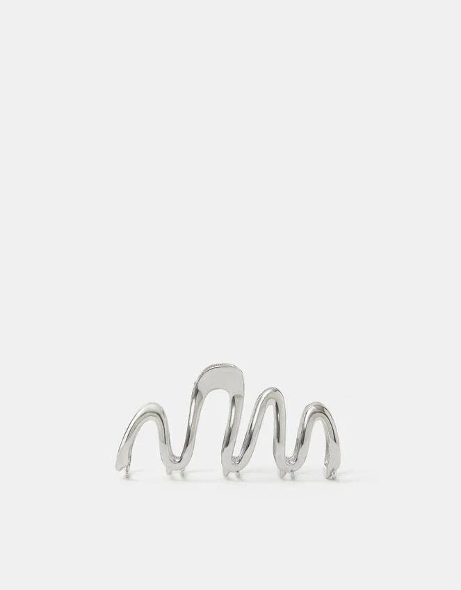 Metal Wave Claw Clip Silver | Accessorize (Global)
