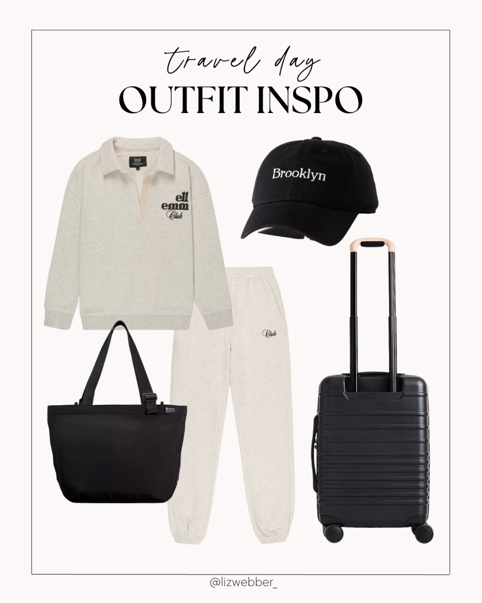 Travel day outfit inspo ✈️

Beis bag, lululemon accessories, sweat set, baseball cap, neutral outfit inspo 

#LTKstyletip #LTKitbag #LTKtravel