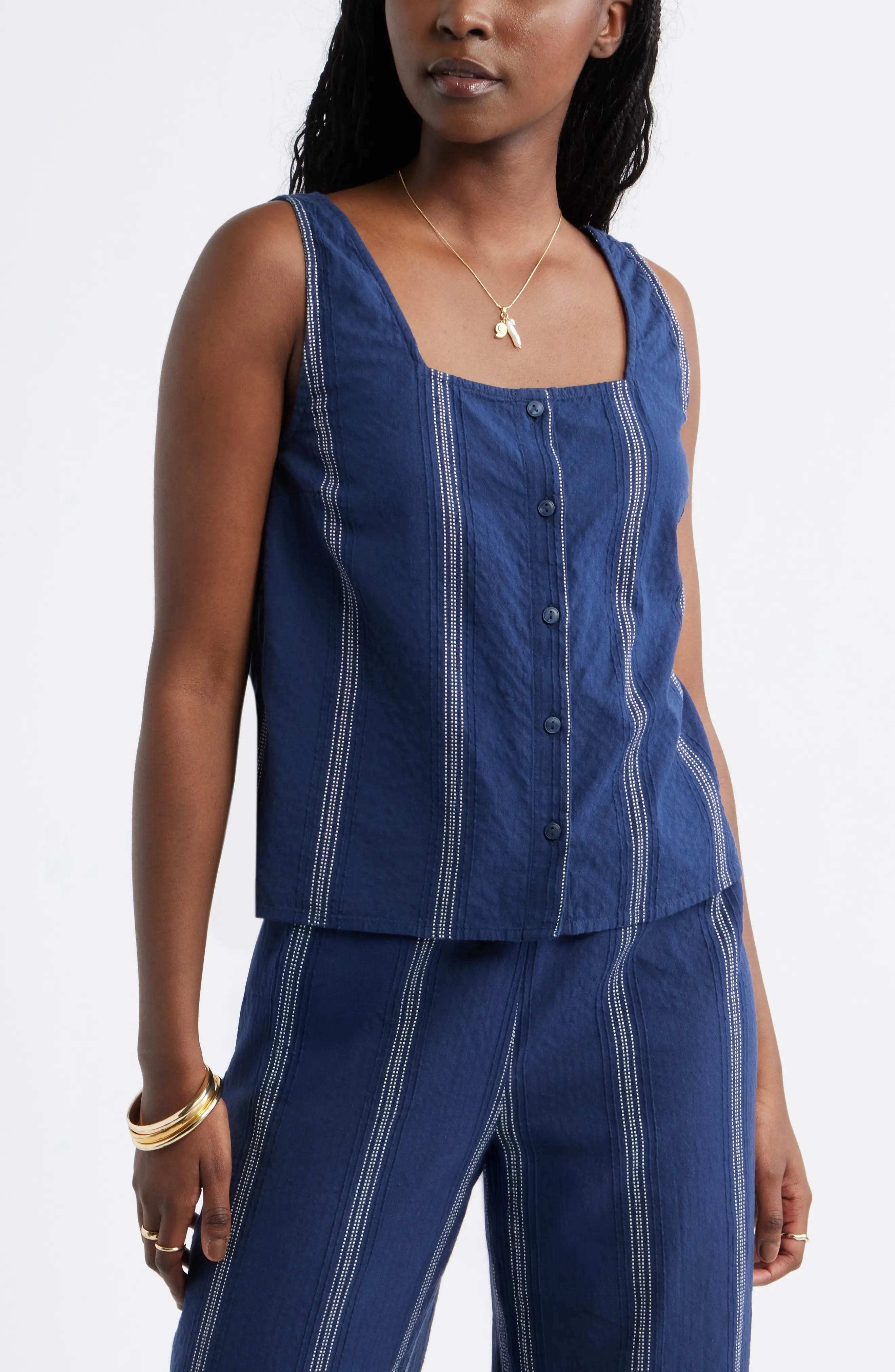 Button Front Sleeveless Top (Women) | Nordstrom | Nordstrom