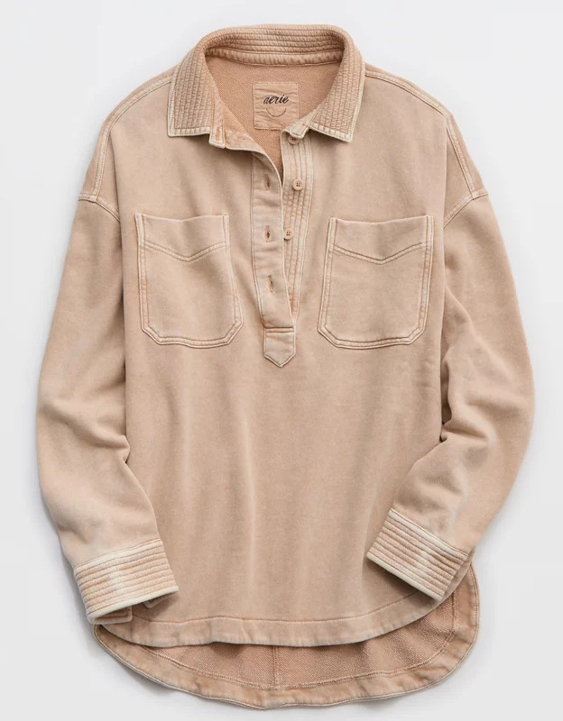 Aerie Popover Polo Sweatshirt | American Eagle Outfitters (US & CA)