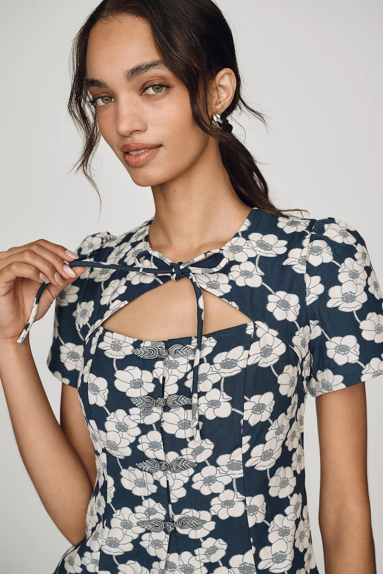 Maeve Cutout Tie-Front Blouse | Anthropologie (US)