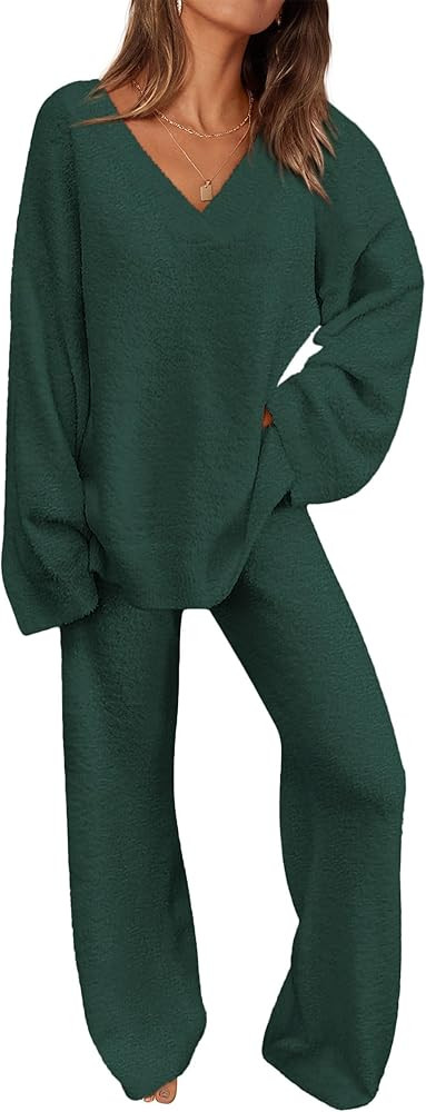 PRETTYGARDEN Lounge Sets for Women Two Piece Sweaters Pajama Set Fall Fashion 2025 Loungewear Out... | Amazon (US)