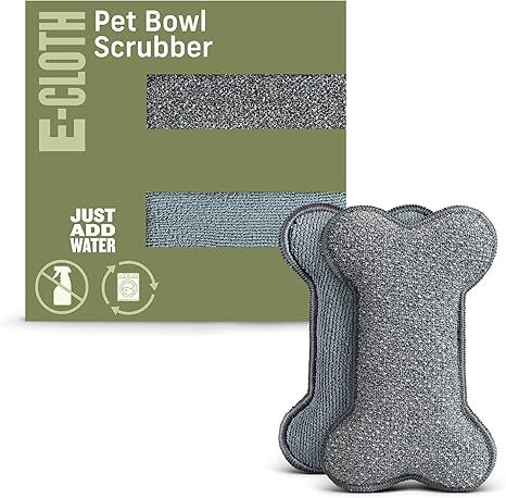 E-Cloth Pet Bowl Scrubber - Bone-Shaped Pet Bowl Cleaning Scrubber, Reusable, 100 Wash Guarantee ... | Amazon (US)