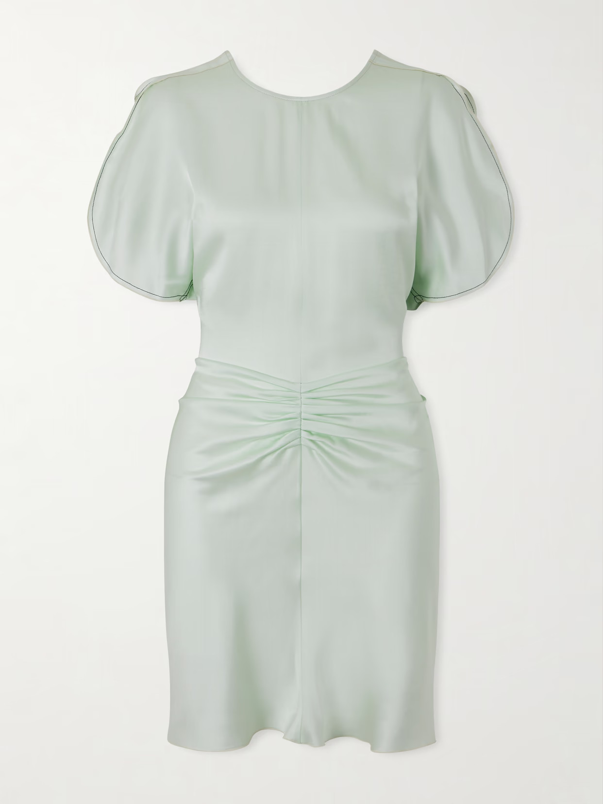 Victoria Beckham - Gathered Mini Dress - Green | NET-A-PORTER (US)