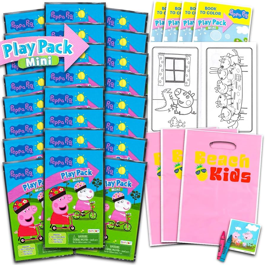 Peppa Pig Store Mini Party Favors Set for Kids - Bundle with 24 Mini Peppa Pig Grab n Go Play Pac... | Amazon (US)