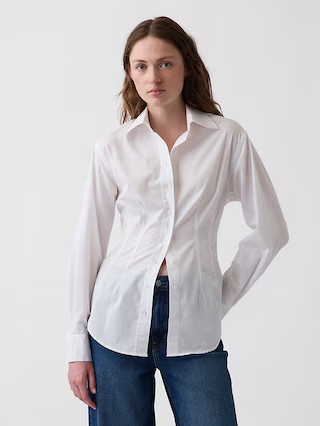 Organic Cotton Poplin Fitted Shirt | Gap (US)