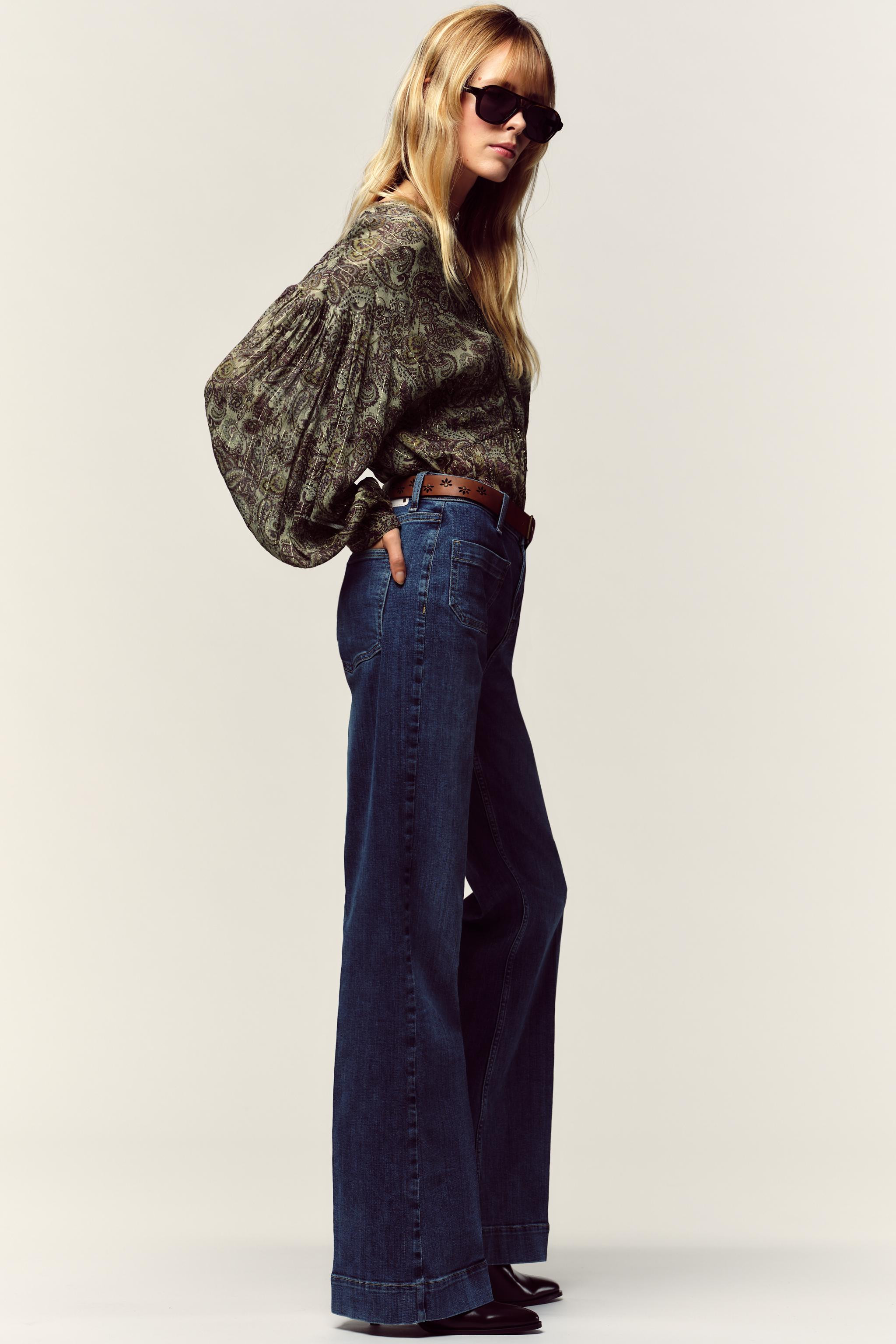 Z1975 FLARE HIGH WAIST JEANS WITH BELT | Zara US