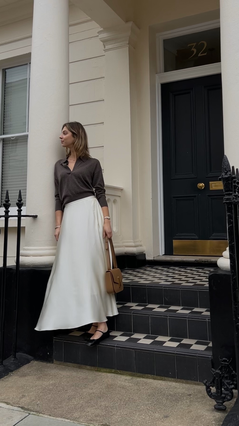 Long silk skirt
Day to night outfit
Lily silk cashmere knit
Brown top
Nude brown bag
Demellier shoulder bag
Mary janes from Aeyde
Minimalist style
Parisian chic

#LTKHoliday #LTKSeasonal #LTKGiftGuide